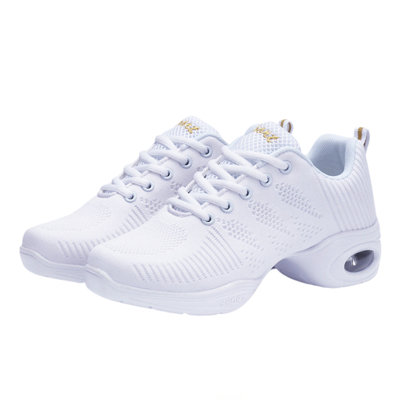 Women's Mesh Jazz Shoes Lace-up Dance Sneakers