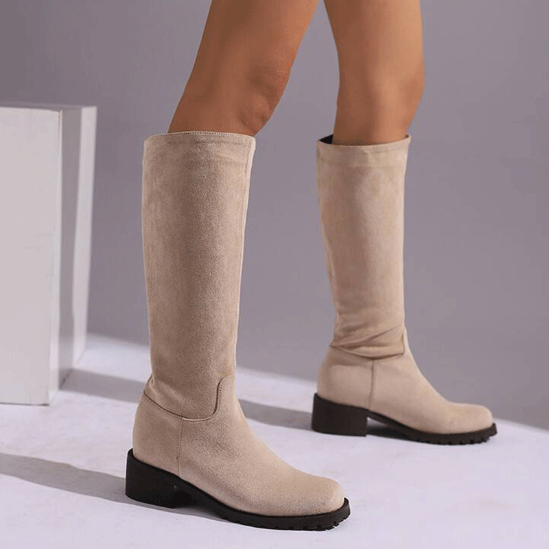 AJ Women's Suede 4.5cm High Heel Jazz Dance Shoes Heels Dance Boots