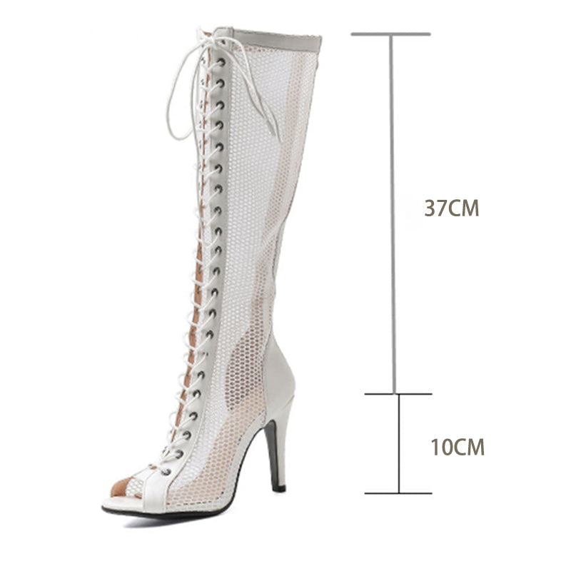 Women's 10cm Heel Microfiber Jazz Shoes Rubber Sole Pole Dancing Shoes