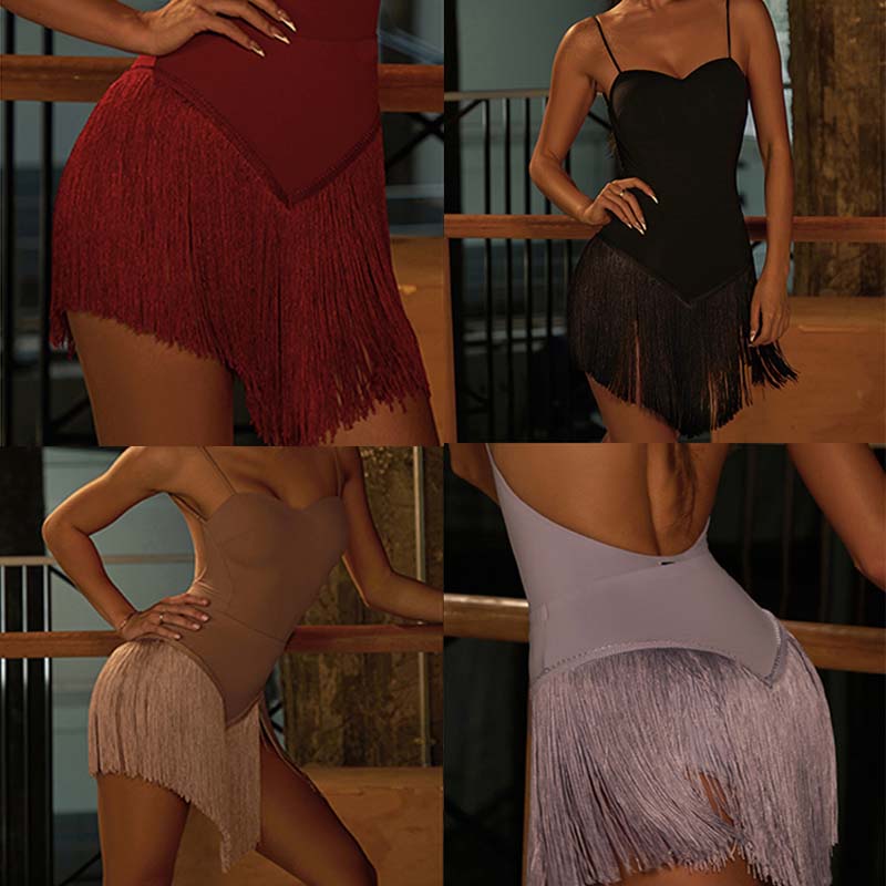 Z Women's Tassels Latin Dance Skirt Dance Wear Training Performance Skirts