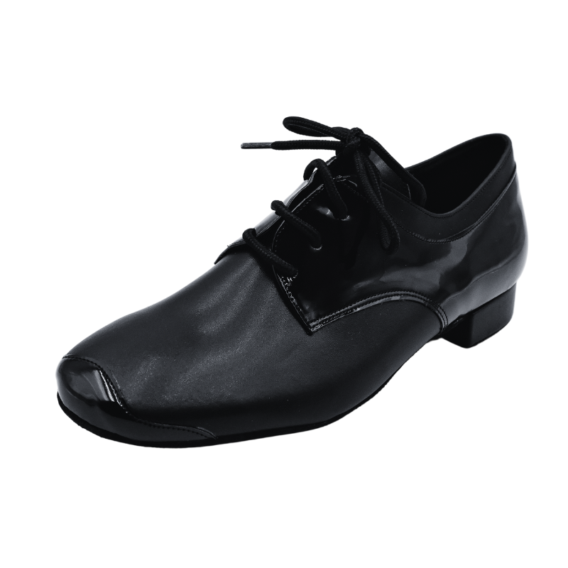 Men's 3cm Black Leatherette Heels Ballroom Dance Shoes