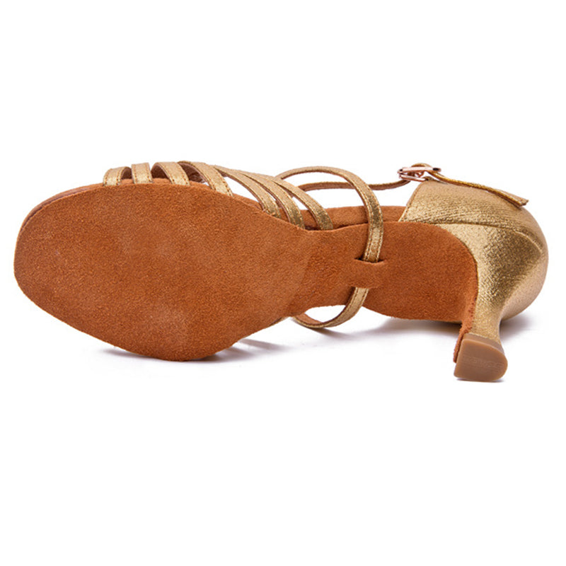 Women's Leatherette 7.5cm Heel Strappy Knot Dance Shoes Latin Dance Shoes