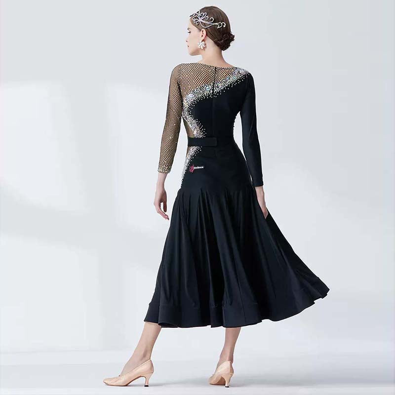 YUN Customisable-Women's Diamonds Ballroom Dancewear Modern Cotillion Waltz Dance Dress