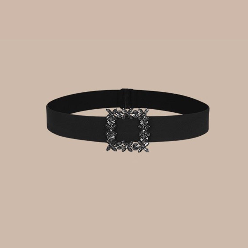 Z Women's Black Latin Dance Elastic Waistband Accessories
