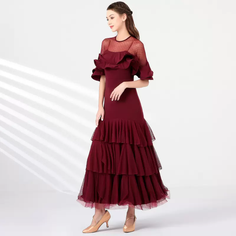 Women's Modern Dance Performance Dress Waltz Ballroom Dance Dress