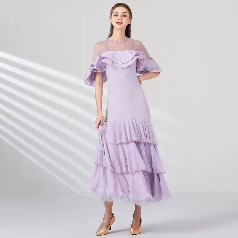 Women's Modern Dance Performance Dress Waltz Ballroom Dance Dress