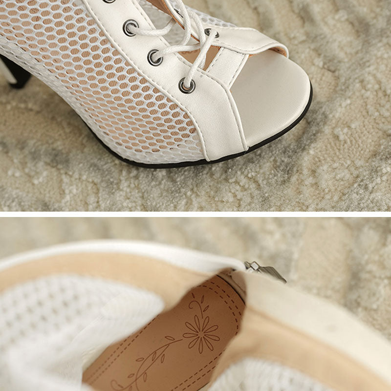 Women's 10cm Heel Microfiber Jazz Shoes Rubber Sole Pole Dancing Shoes
