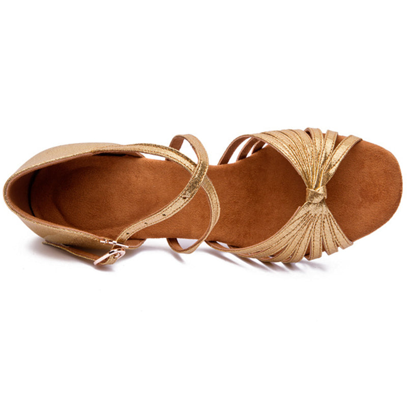 Women's Leatherette 7.5cm Heel Strappy Knot Dance Shoes Latin Dance Shoes