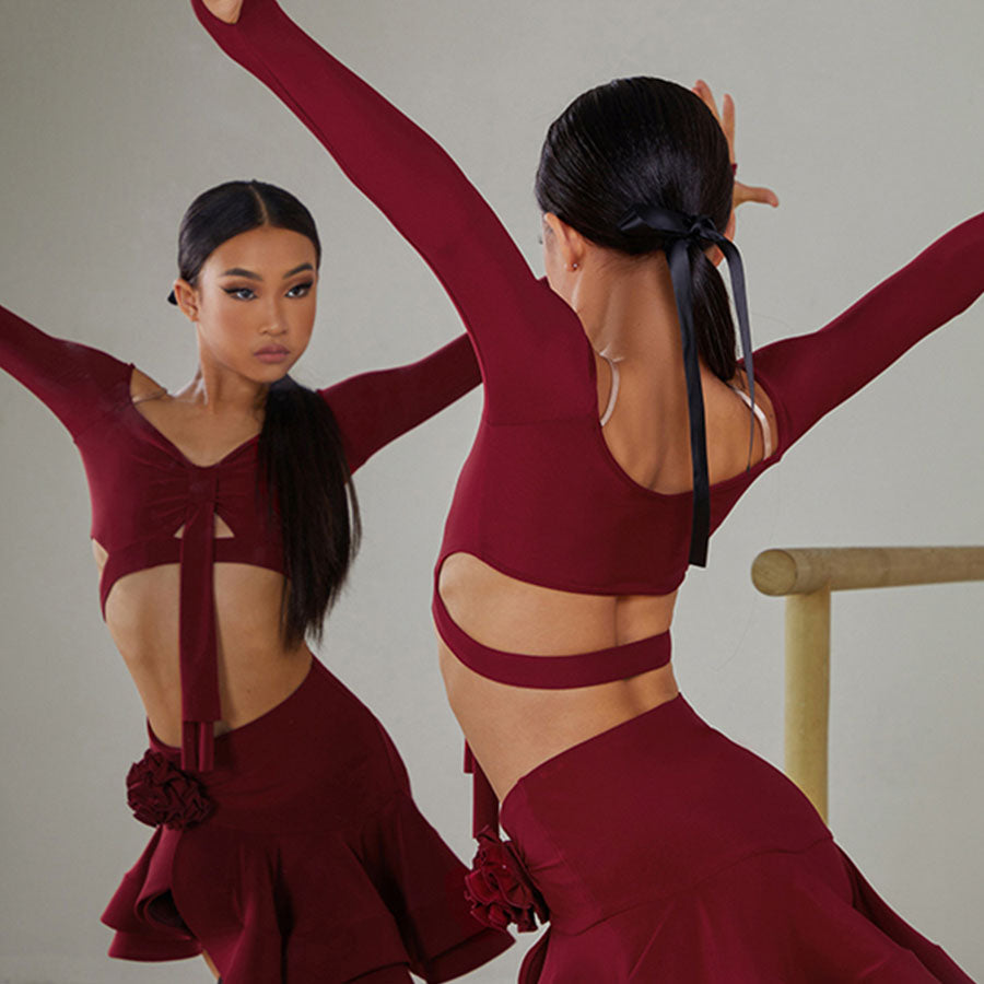 Z Girls Long-sleeved Dance Practice Tops Dancewear