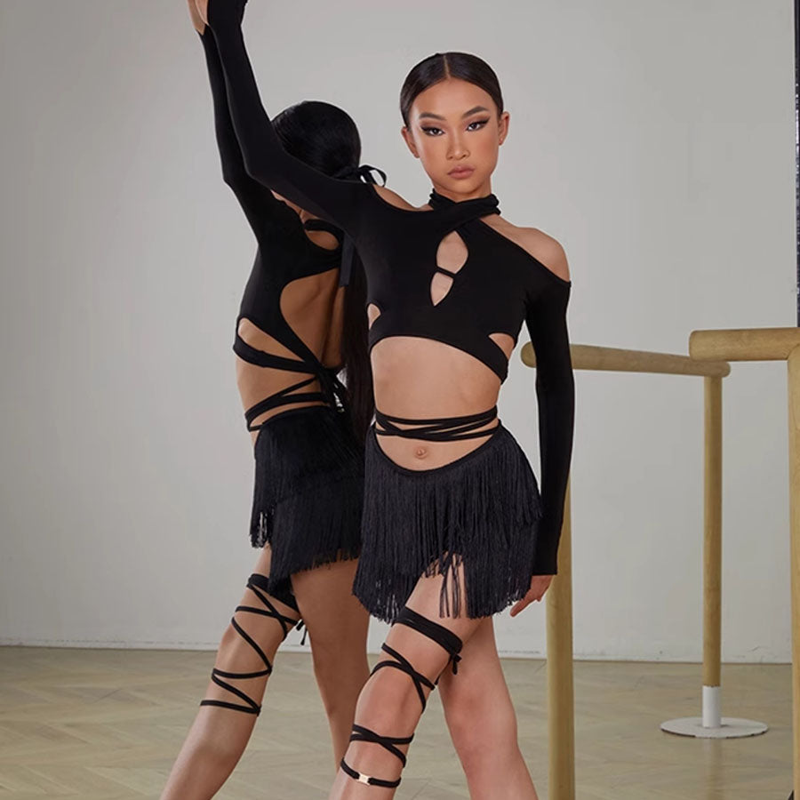 Z Girls Long-sleeved Dance Tops Practice Bodysuit