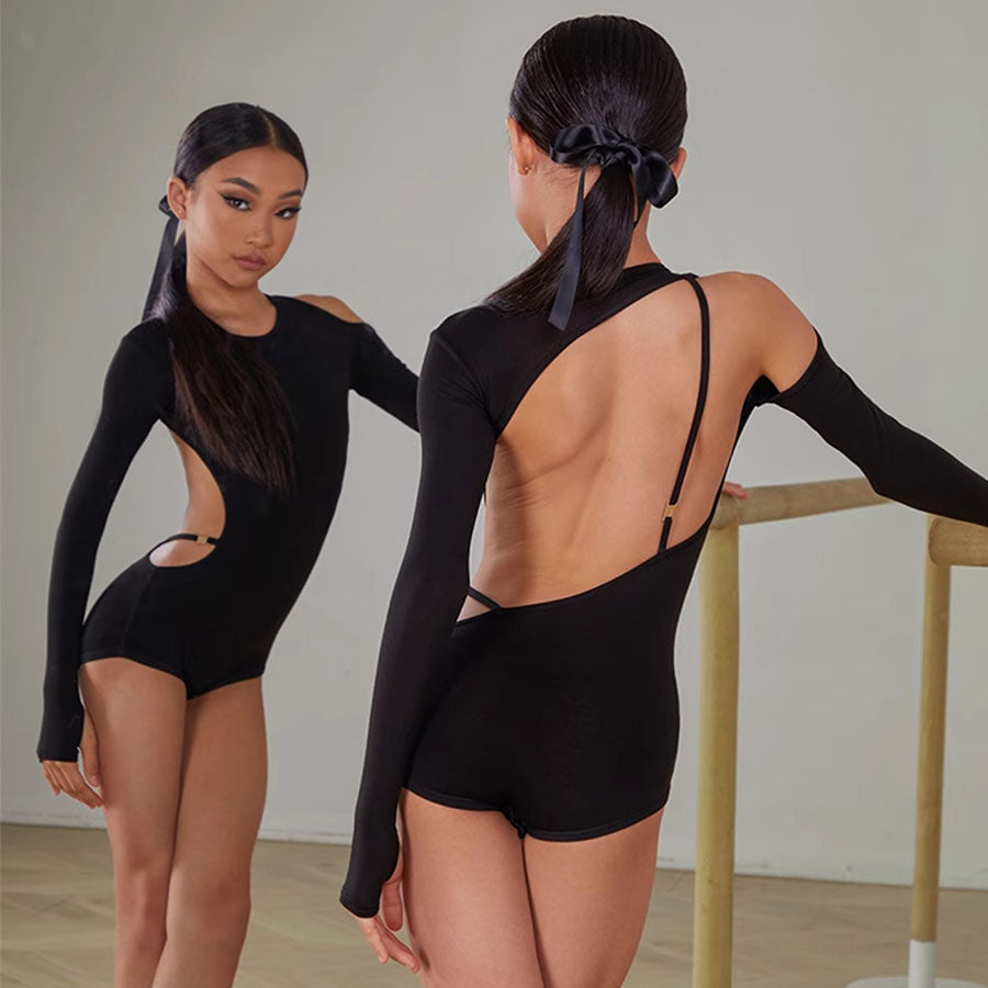 Z Girls Long-sleeved Dance Tops Practice Bodysuit