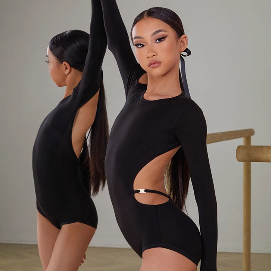 Z Girls Long-sleeved Dance Tops Practice Bodysuit