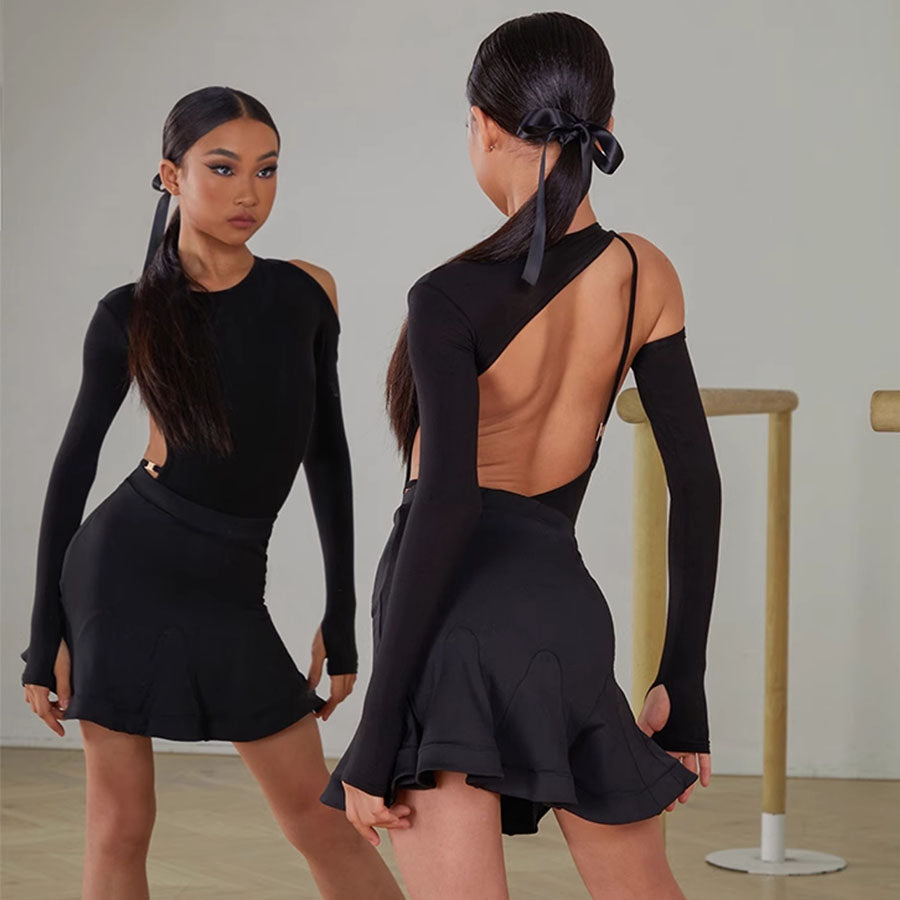 Z Girls Long-sleeved Dance Tops Practice Bodysuit