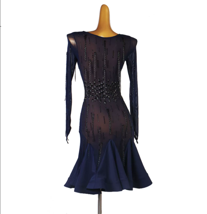 Customisable-Women's Diamante Dance Dresses Competition Dress Performance Costume