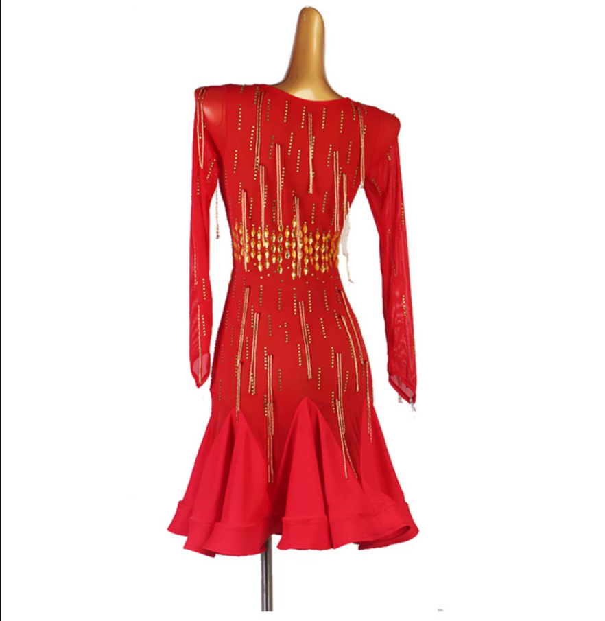 Customisable-Women's Diamante Dance Dresses Competition Dress Performance Costume