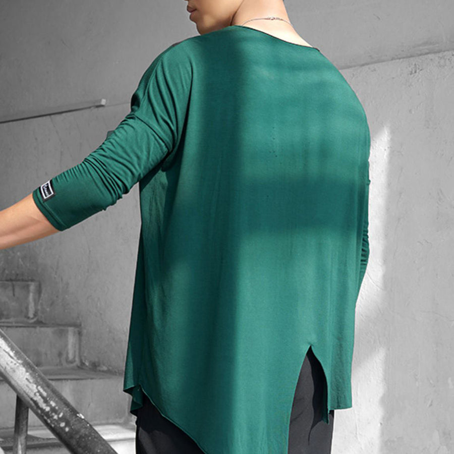 HC Men's Long Sleeve Round Neck Latin Dance Tops Dance Wear