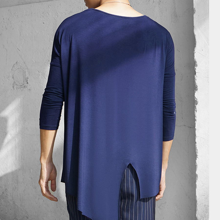 HC Men's Long Sleeve Round Neck Latin Dance Tops Dance Wear