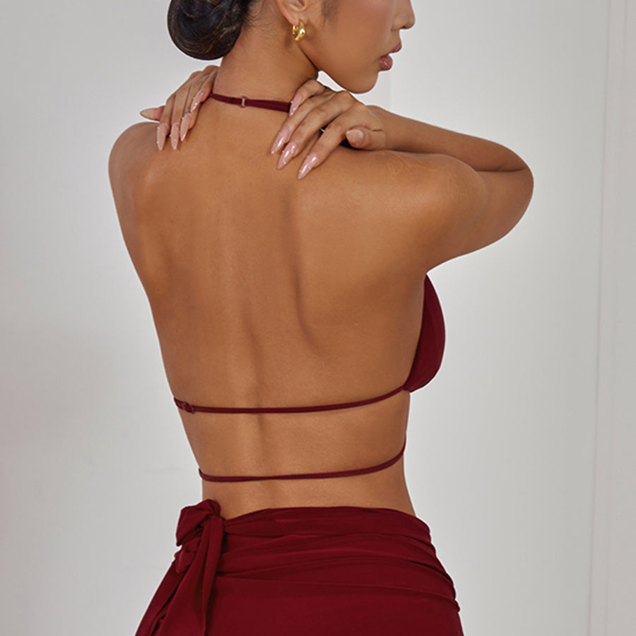 Z Women's Milk Silk Halter Latin Tops Practice Tops Latin DanceWear