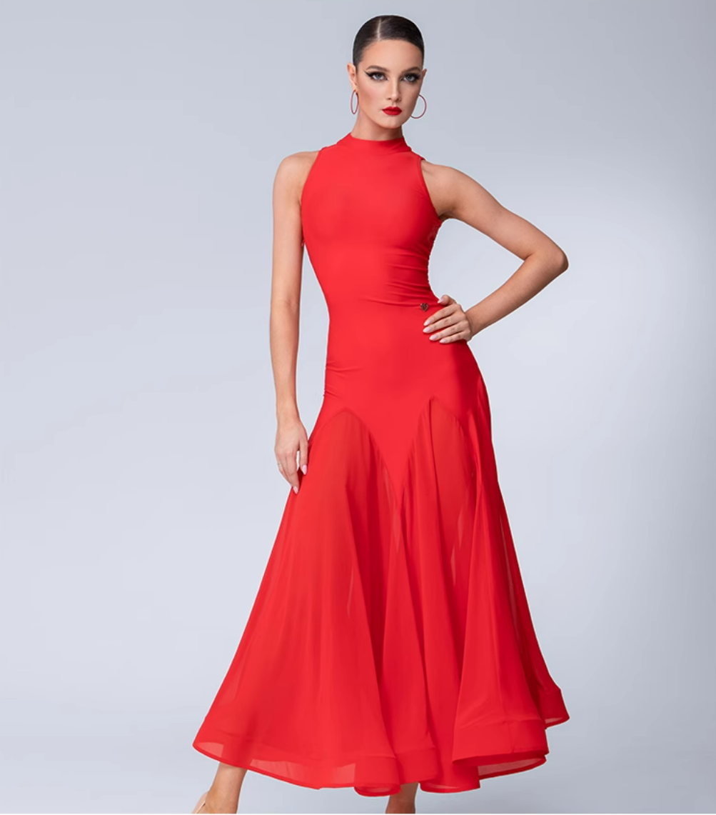 TID Customisable Women's Ballroom Waltz Modern Dance Dresses Performance Competition Dancewear