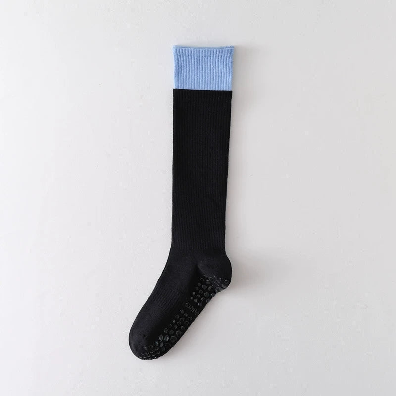 Yoga Pilates Knit Cotton Grip Long Socks