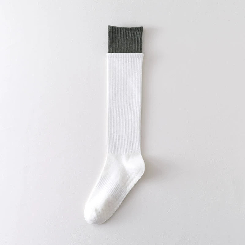 Yoga Pilates Knit Cotton Grip Long Socks
