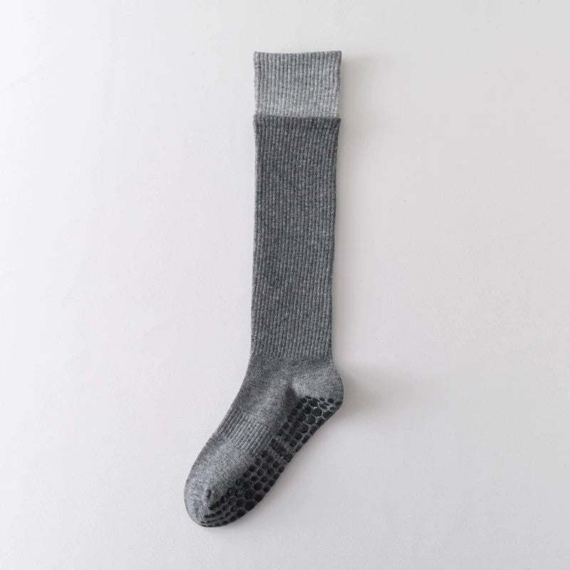 Yoga Pilates Knit Cotton Grip Long Socks