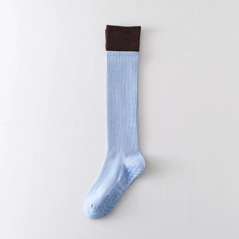 Yoga Pilates Knit Cotton Grip Long Socks