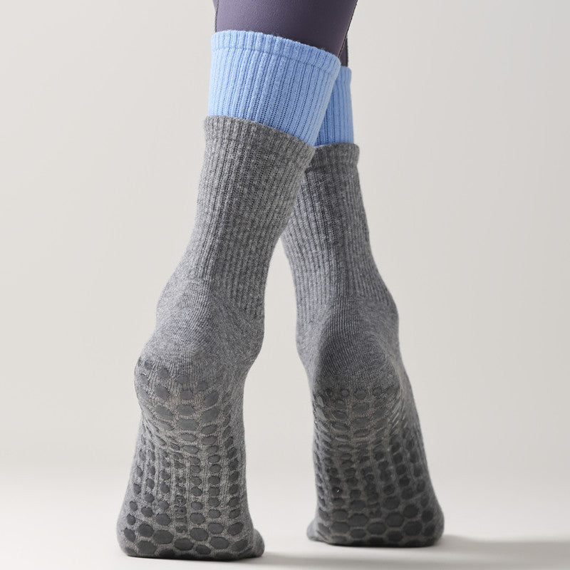 Five-Toe Split Yoga Pilates Knit Cotton Grip Short Socks