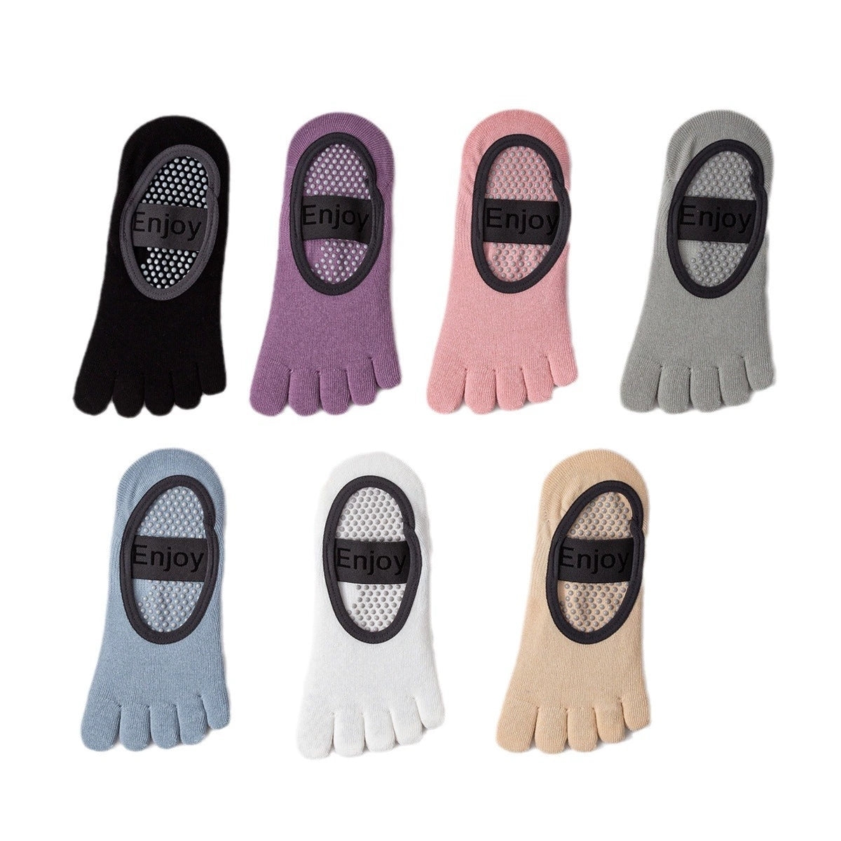 Full-Toe Yoga Pilates Grip Five-Toe Socks