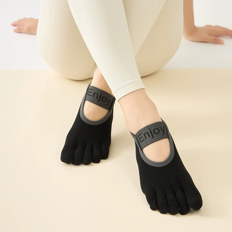 Full-Toe Yoga Pilates Grip Five-Toe Socks