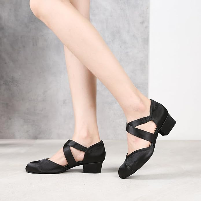 DS Women's Satin 3.5cm/6cm Heels Ballroom Dance Shoes Swing Dance Shoes