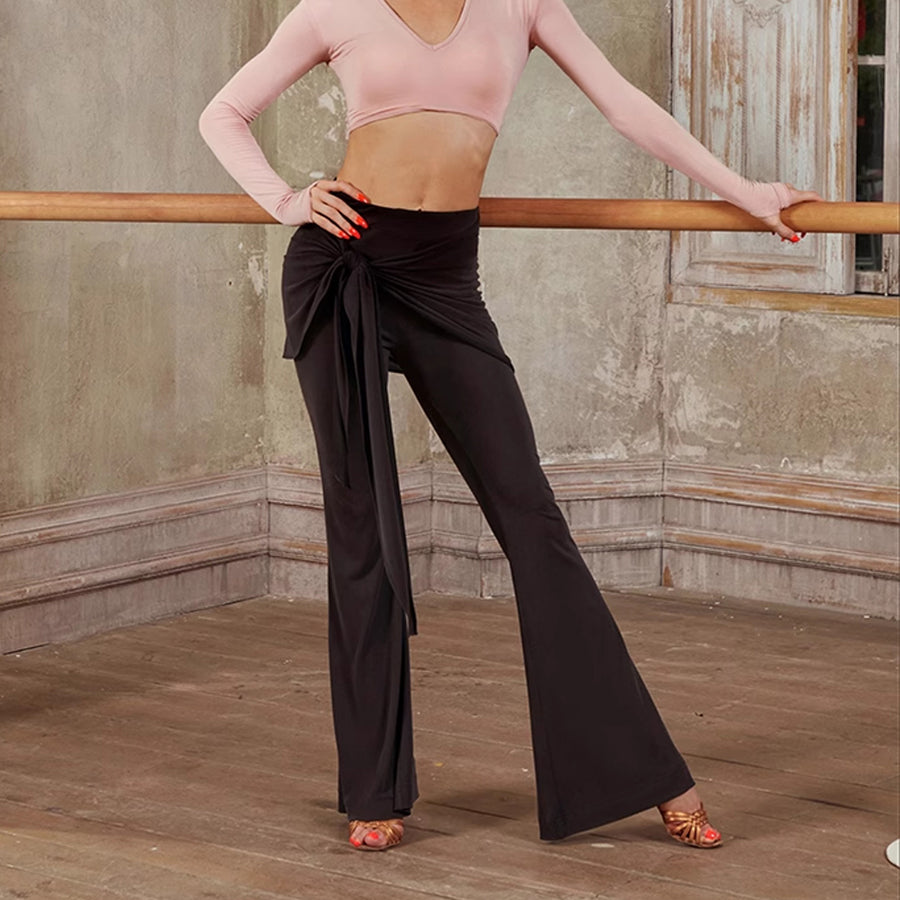 Z Women's High Waist Pants Latin Dance Wear Training Performance Pants