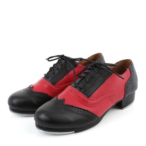 Unisex Microfiber Leather 2.5cm Heel Tap Dance Shoes