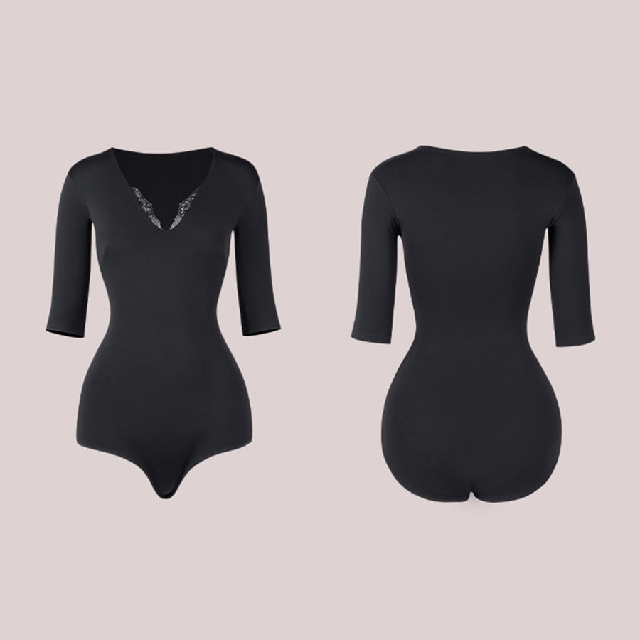 Z Women's Milk Silk Half Sleeve Latin Dance Bodysuit Dance Wear