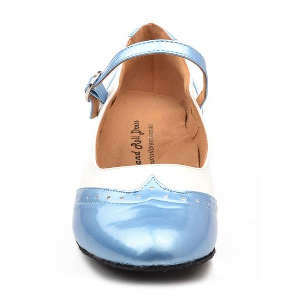 Women's Leatherette Customized Heel Closed Toe Character Shoes Retro Dancing Shoes