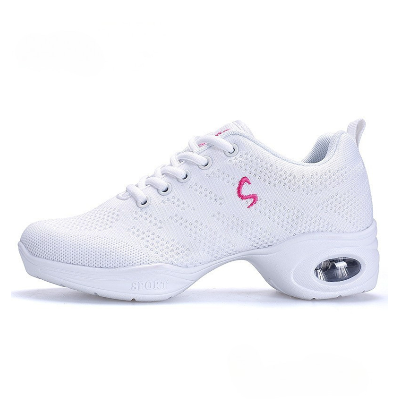 Women's Mesh Jazz Shoes Lace-up Dance Sneakers