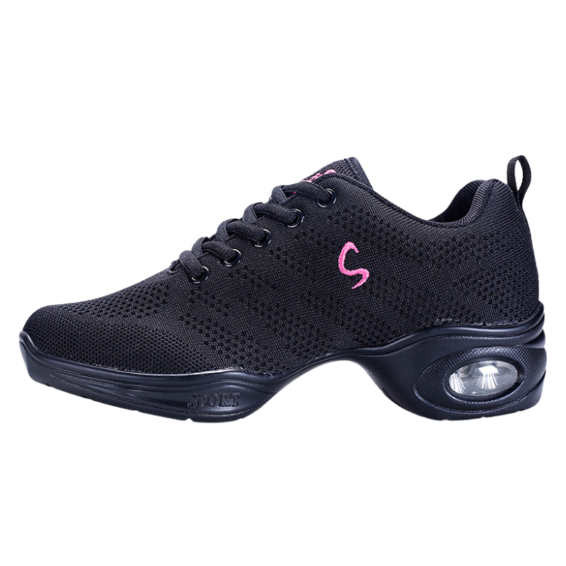 Women's Mesh Jazz Shoes Lace-up Dance Sneakers