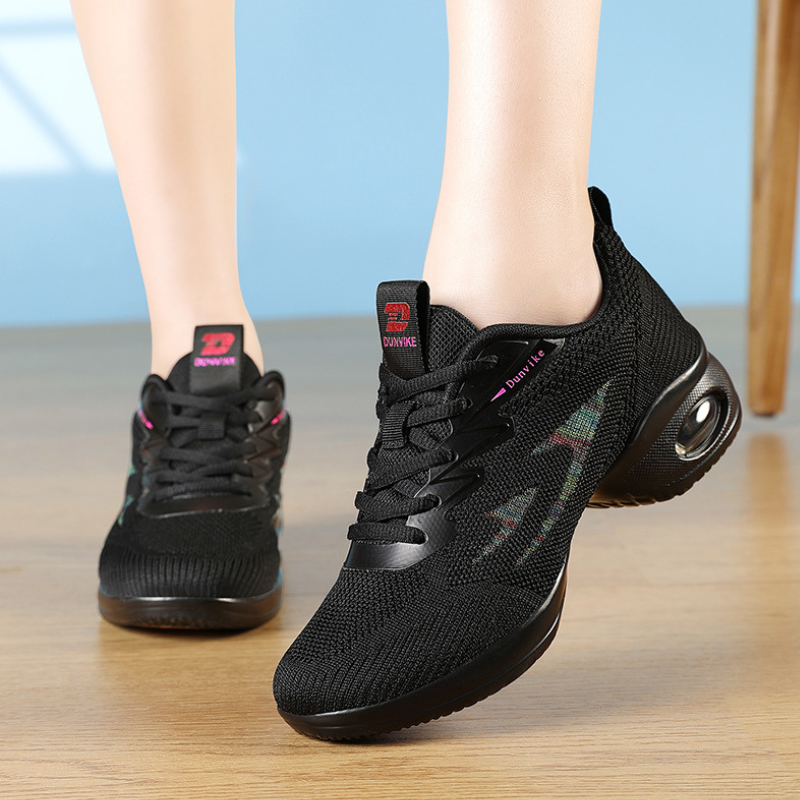Women's Jazz Shoes Lace-up Dance Sneakers
