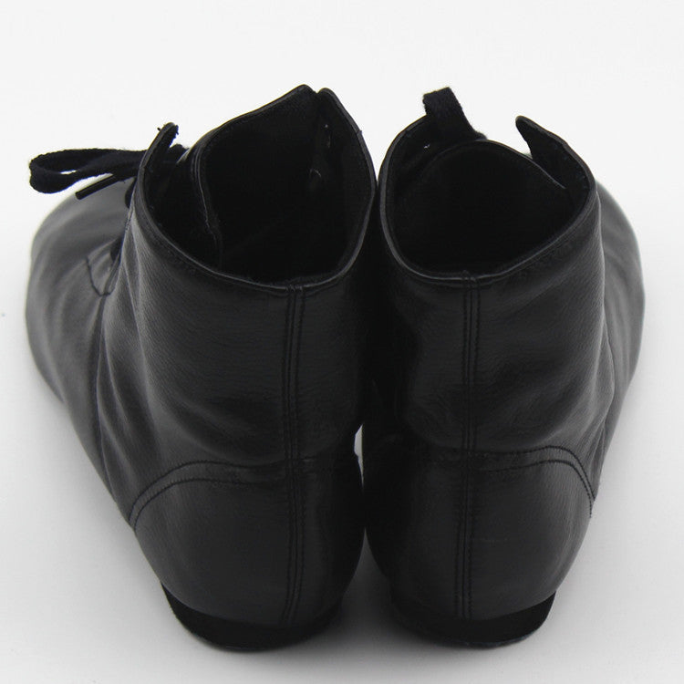 Black PU leather high-top Jazz shoes/Ballet Slipper