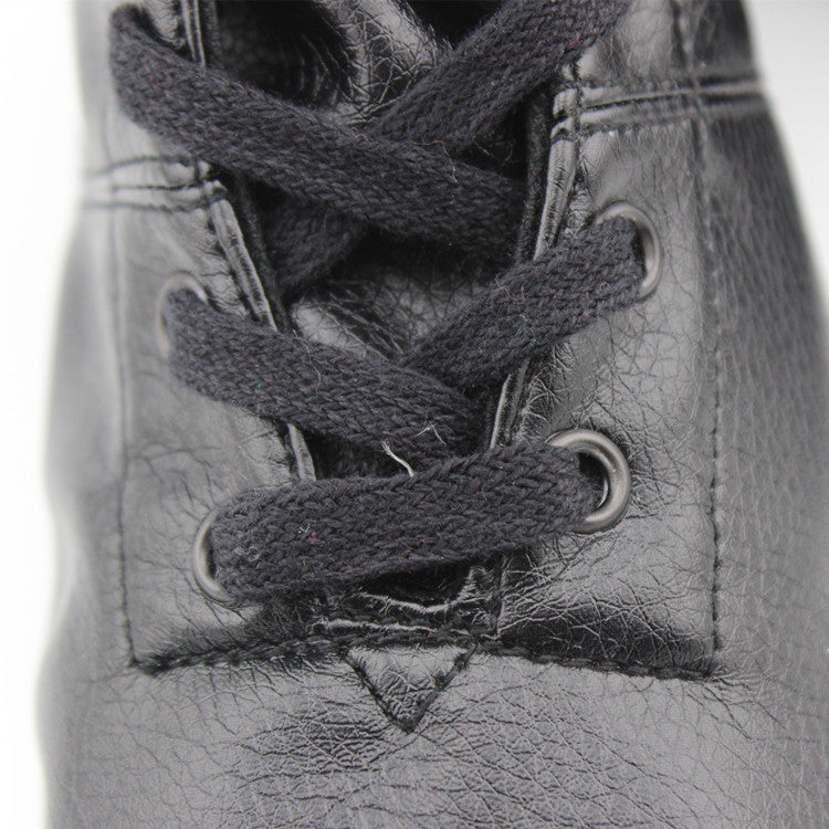 Black PU leather high-top Jazz shoes/Ballet Slipper