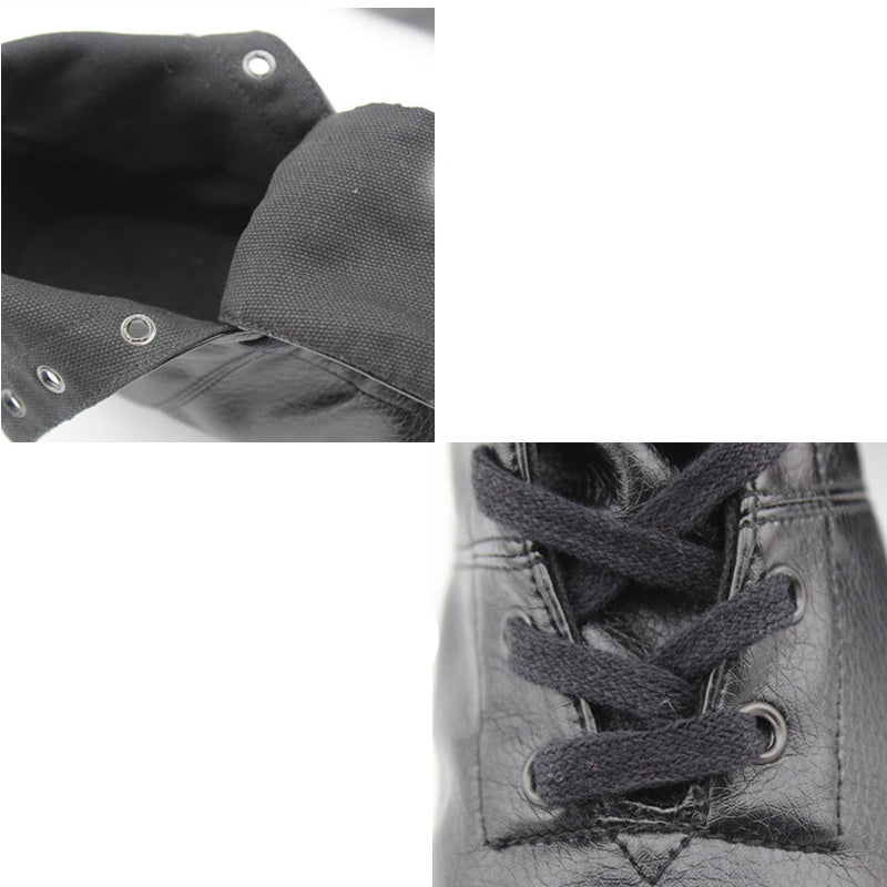 Black PU leather high-top Jazz shoes/Ballet Slipper