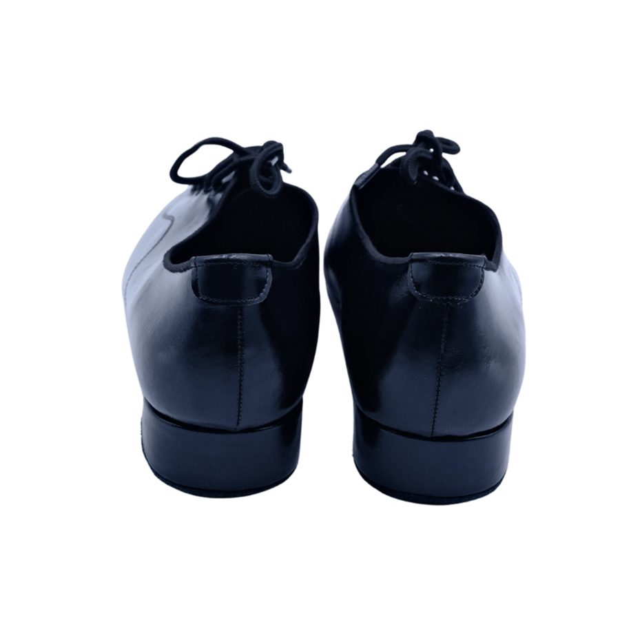 Men's 2cm Black Leatherette Heels Ballroom Dance Shoes