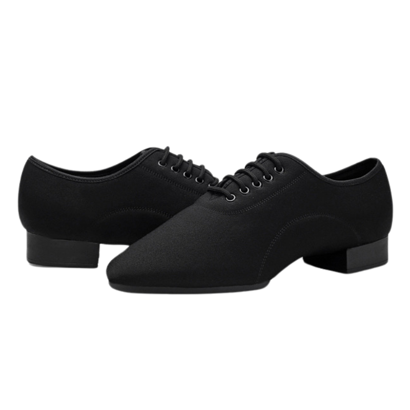 Men's 2.5cm/5cm Black Oxford Cloth Ballroom Dance Shoes