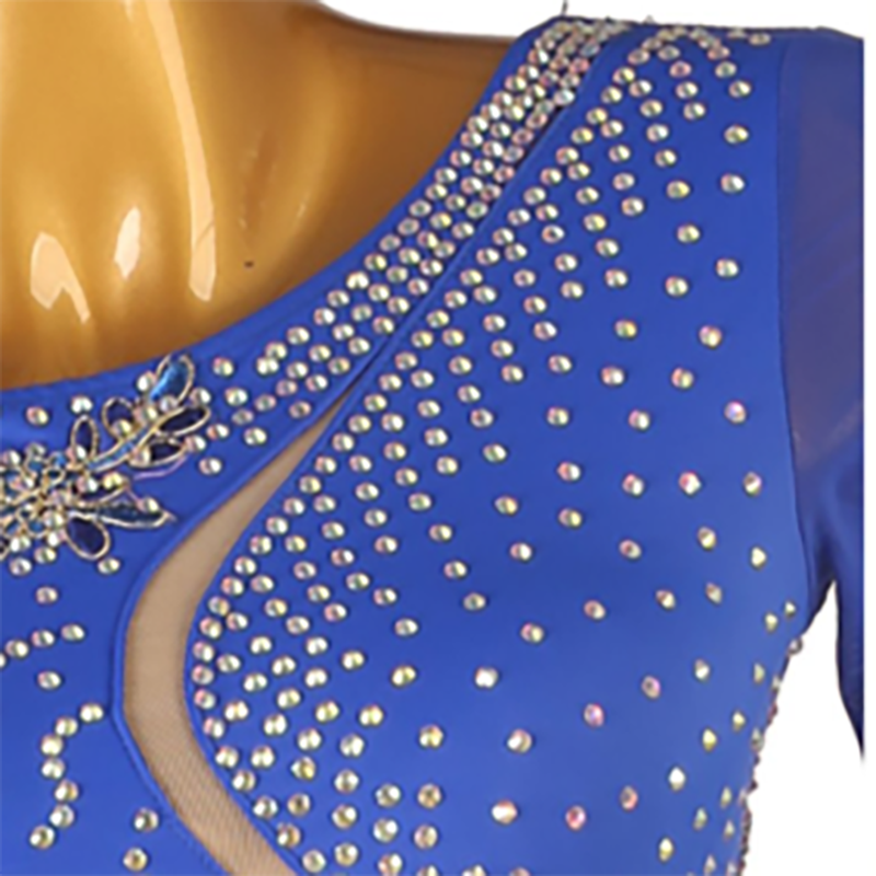 Customisable-Women's Slanted Shoulder Waltz Ballroom Dance Competition Modern Dance Large Swing Dress