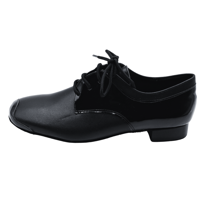 Men's 3cm Black Leatherette Heels Ballroom Dance Shoes