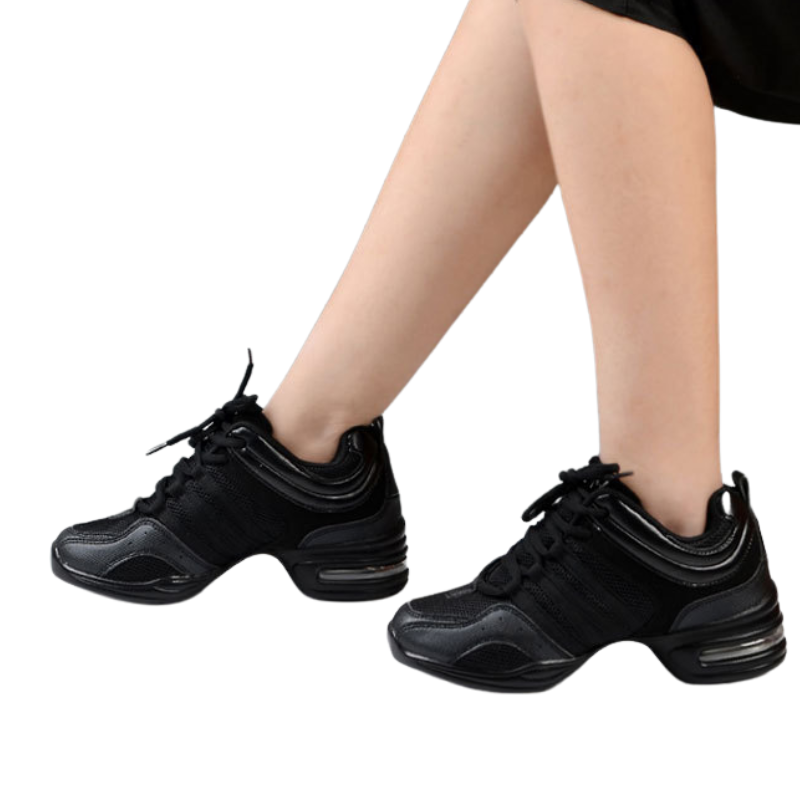 Women's Jazz Shoes Lace-up Dance Sneakers