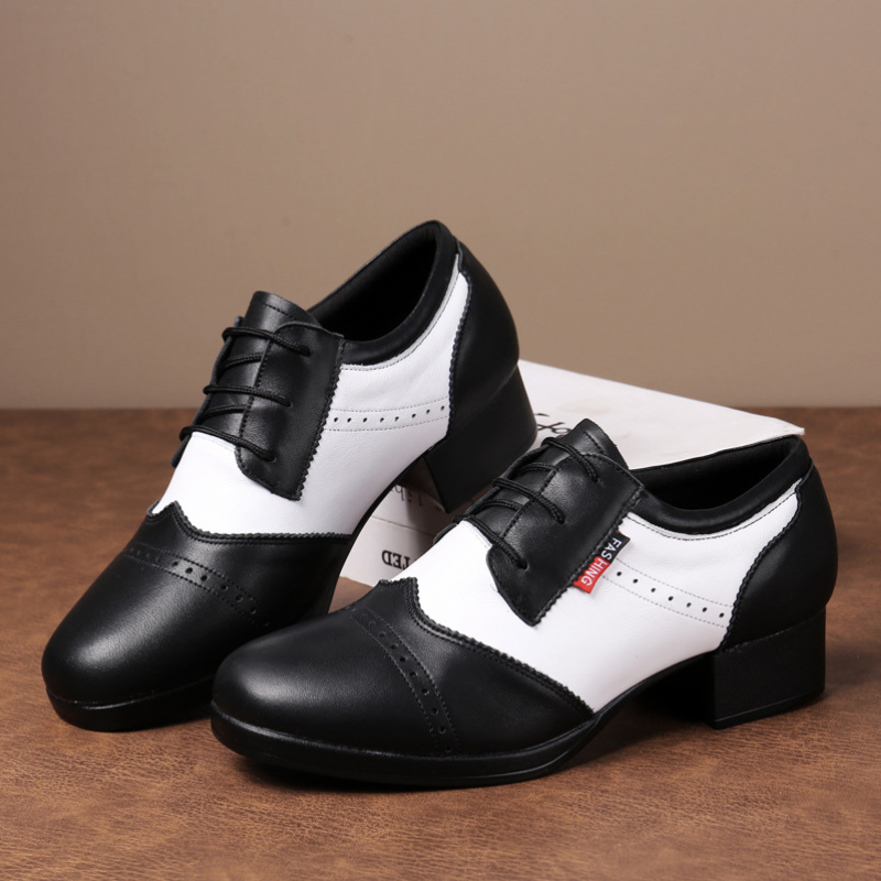 Men's 4cm Leatherette Heels Ballroom Dance Shoes