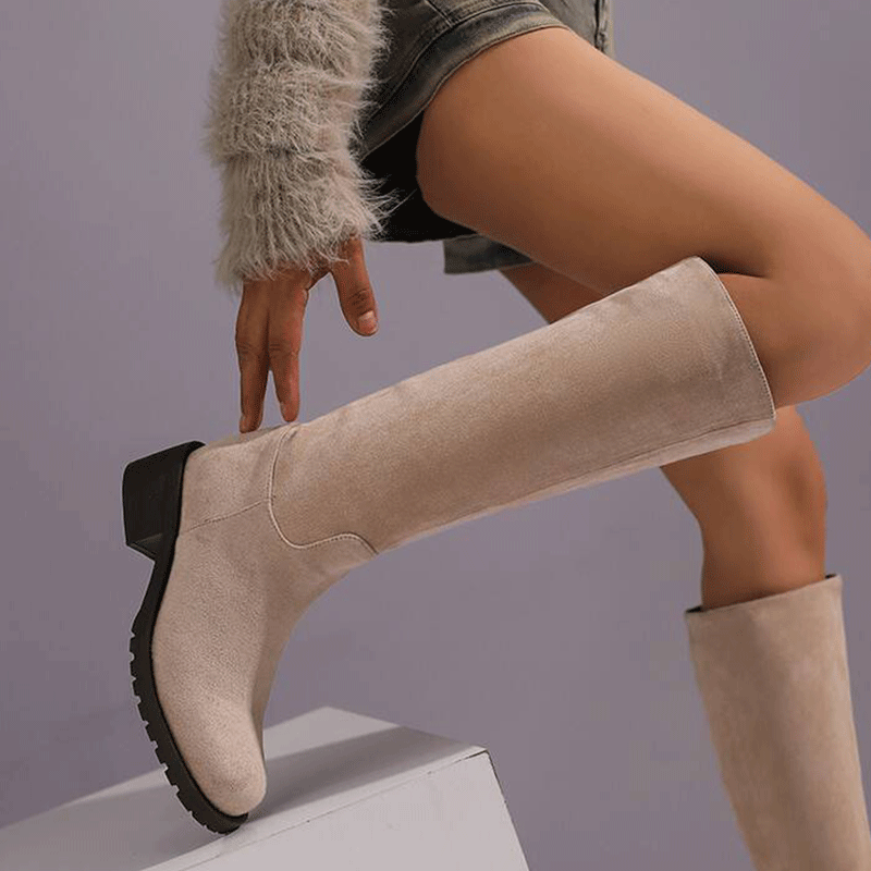 AJ Women's Suede 4.5cm High Heel Jazz Dance Shoes Heels Dance Boots
