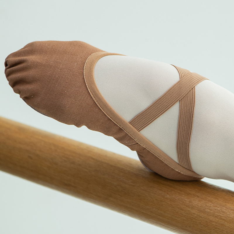 WY Women's Stretch Canvas Split-Sole Ballet Shoes