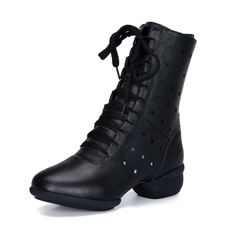 Women's Leatherette 4cm Heels Jazz With Lace-up Dance Shoes/Dance Boots